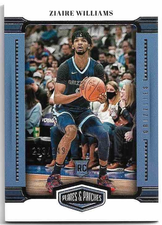 Rookie Plates & Patches ZIAIRE WILLIAMS 21-22 Panini Chronicles Basketball /249