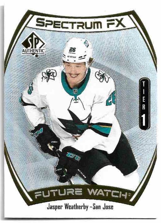 Rookie Future Watch Spectrum FX Tier 1 JASPER WEATHERBY 21-22 UD SP Authentic