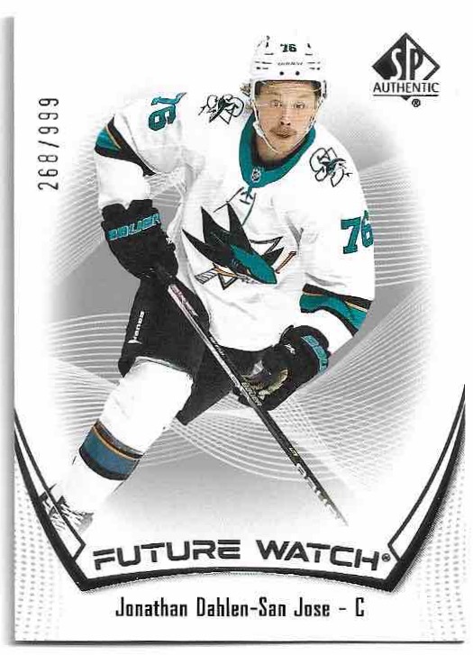 Rookie Future Watch JONATHAN DAHLEN 21-22 UD SP Authentic /999
