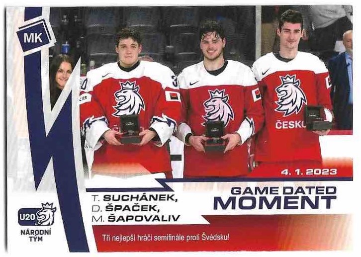 Game Dated Moment SUCHÁNEK/ŠPAČEK/ŠAPOVALIV 2023 MK Národní tým
