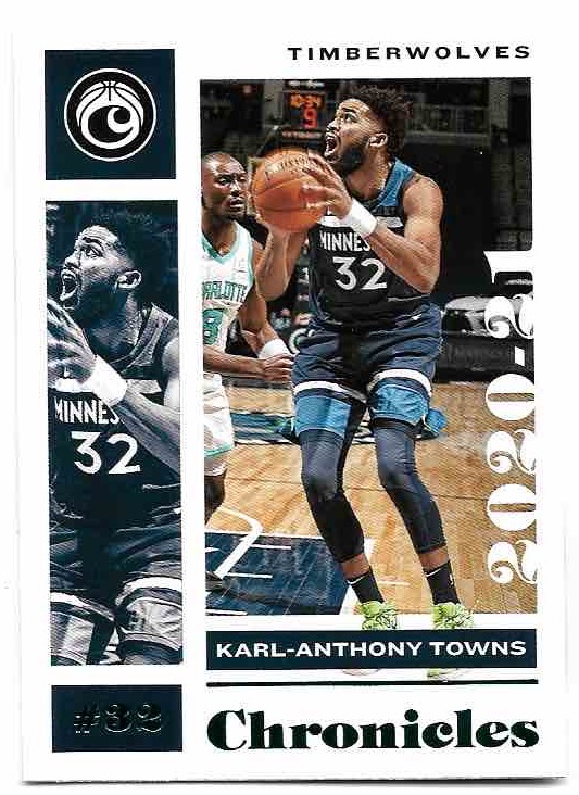 Teal KARL-ANTHONY TOWNS 20-21 Panini Chronicles Basketball
