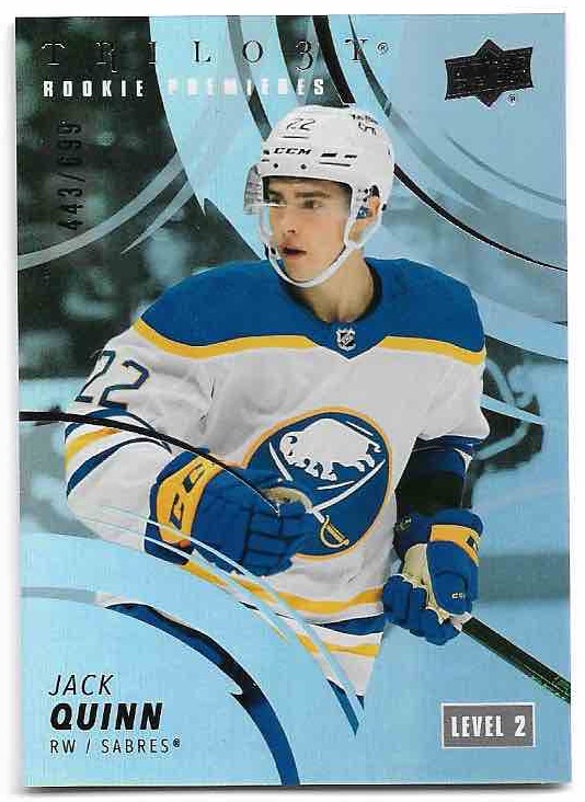 Rookie Uncommon Premieres Level 2 JACK QUINN 22-23 UD Trilogy /699
