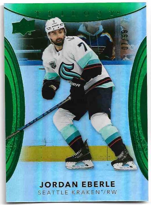 Jersey Number (7) Green JORDAN EBERLE 22-23 UD Trilogy /99