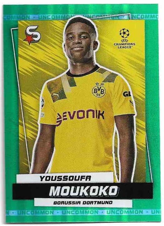 Uncommon Green YOUSSOUFA MOUKOKO 22-23 Topps UEFA Superstars