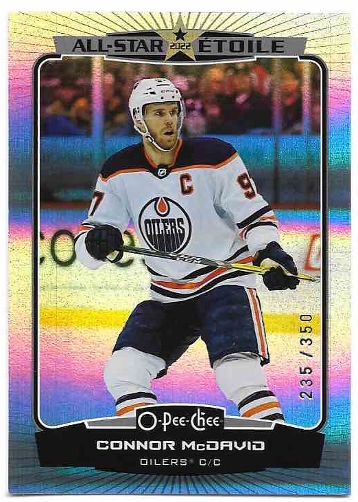 Rainbow Foil All-Star CONNOR MCDAVID 22-23 UD O-Pee-Chee OPC /350