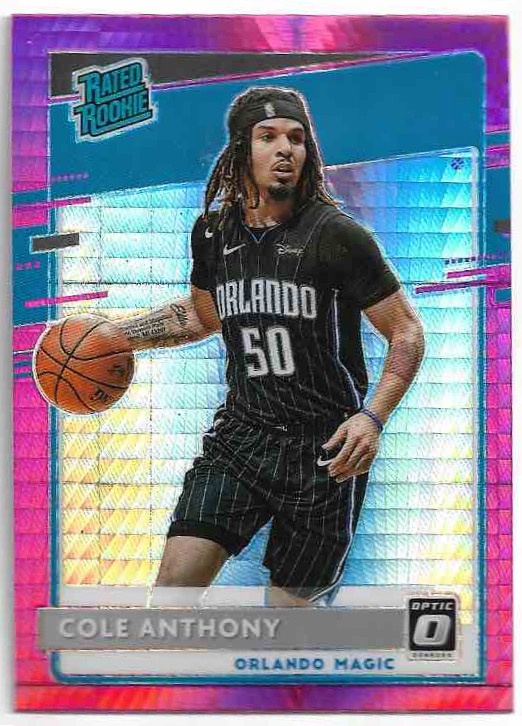Hyper Pink Prizm Rated Rookie COLE ANTHONY 20-21 Panini Donruss Optic Basketball