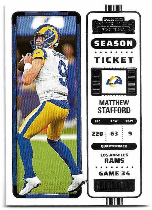 MATTHEW STAFFORD 2022 Panini Contenders Football