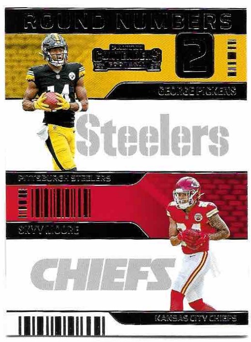 Round Numbers 2 PICKENS/MOORE 2022 Panini Contenders Football