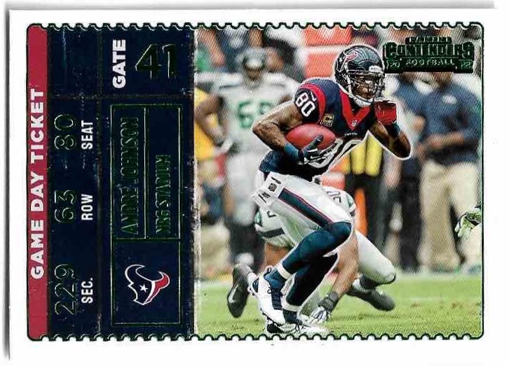 Emerald Game Day Ticket ANDRE JOHNSON 2022 Panini Contenders Football