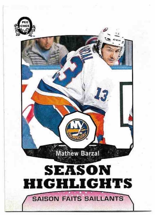 Retro Season Highlights MATHEW BARZAL 18-19 UD O-Pee-Chee OPC