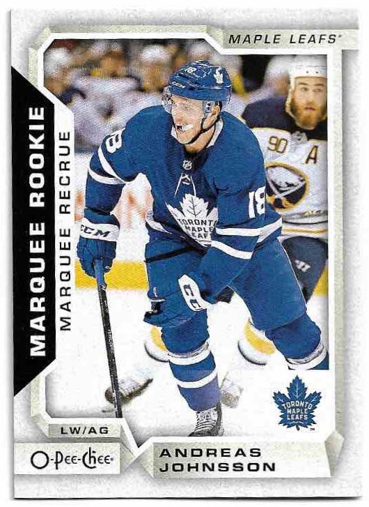 Marquee Rookie ANDREAS JOHNSSON 18-19 UD O-Pee-Chee OPC