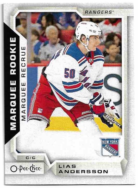 Marquee Rookie LIAS ANDERSSON 18-19 UD O-Pee-Chee OPC