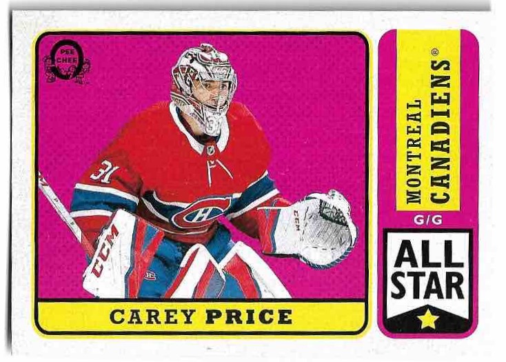 SSP Blank Back Retro All-Star CAREY PRICE 18-19 UD O-Pee-Chee OPC