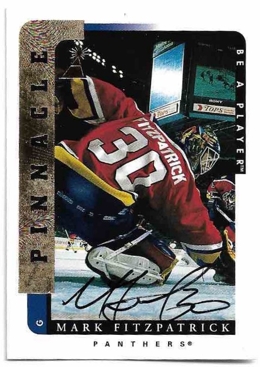 Autograph MARK FITZPATRICK 96-97 Pinnacle Be A Player