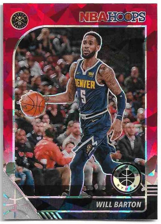 Red Cracked Ice Prizm WILL BARTON 19-20 Panini Hoops Premium Stock Basketball