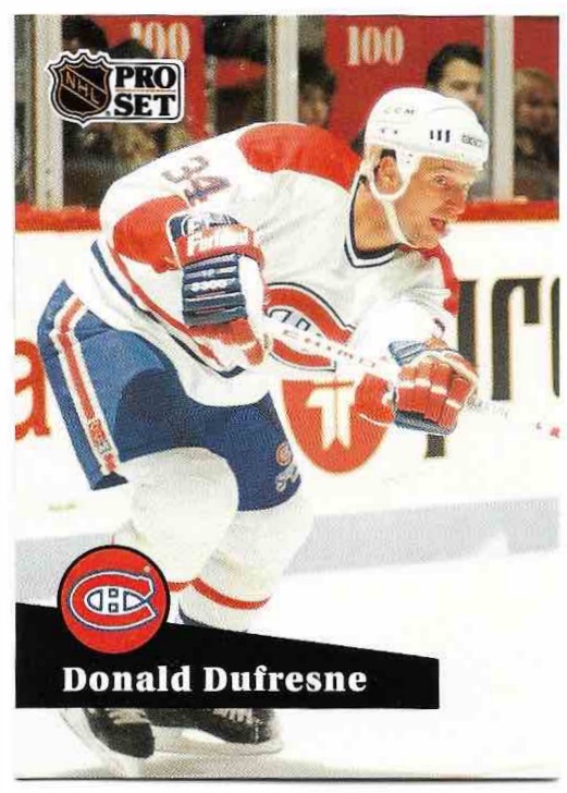 DONALD DUFRESNE 91-92 Pro Set