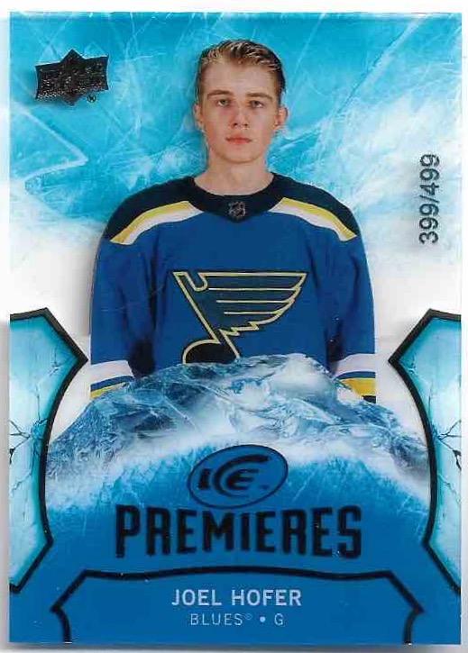 Rookie Ice Premieres JOEL HOFER 20-21 UD Ice /499