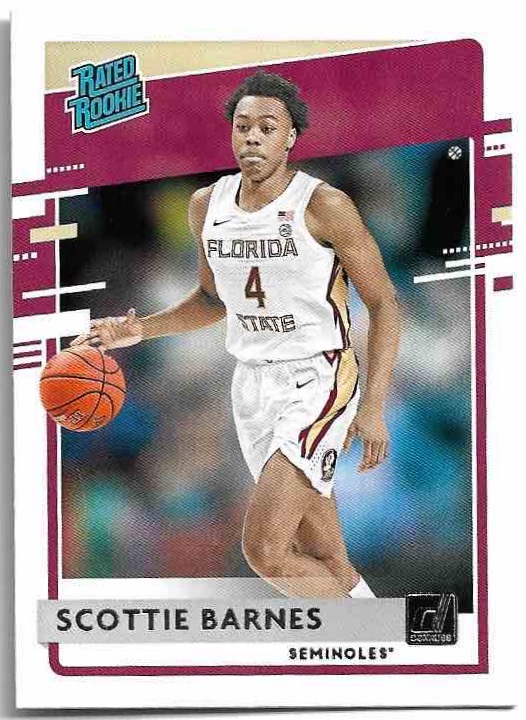 Rated Rookie SCOTTIE BARNES 2021 Panini Chronicles Draft Picks