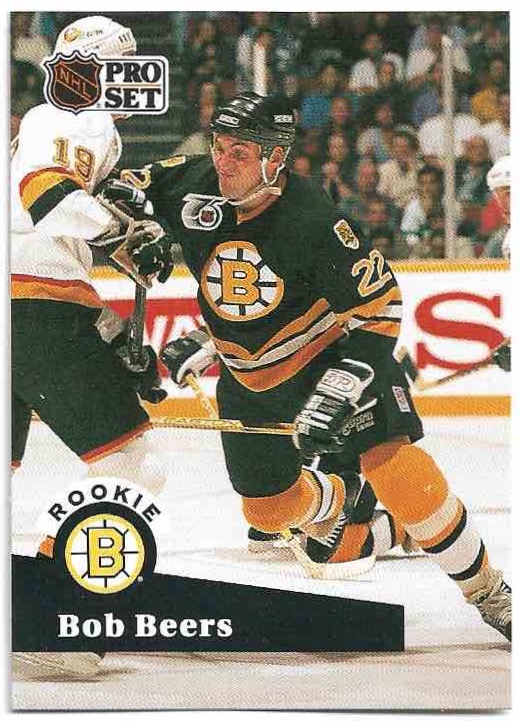 Rookie BOB BEERS 91-92 Pro Set