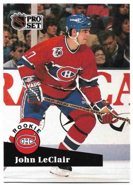 Rookie JOHN LECLAIR 91-92 Pro Set