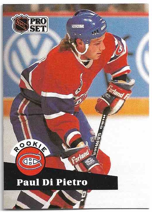 Rookie PAUL DI PIETRO 91-92 Pro Set