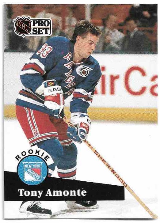 Rookie TONY AMONTE 91-92 Pro Set