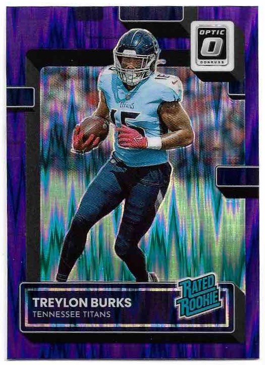 Purple Shock Rated Rookie TREYLON BURKS 2022 Panini Donruss Optic Football