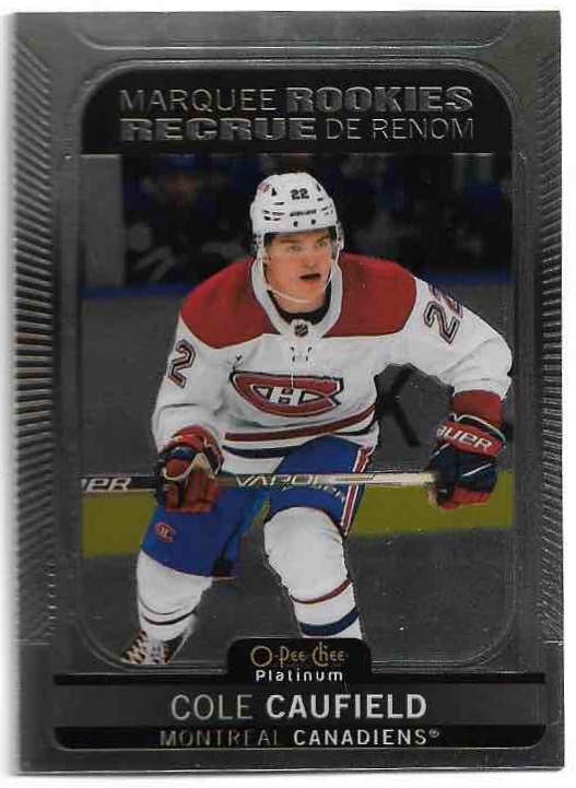 Marquee Rookie COLE CAUFIELD 21-22 UD O-Pee-Chee OPC Platinum