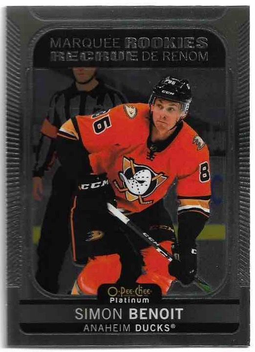 Marquee Rookies SIMON BENOIT 21-22 UD O-Pee-Chee OPC Platinum