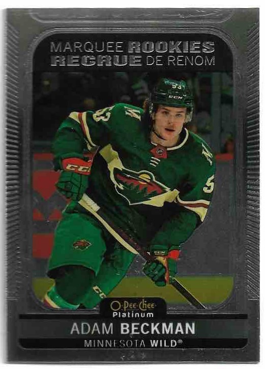 Marquee Rookies ADAM BECKMAN 21-22 UD O-Pee-Chee OPC Platinum