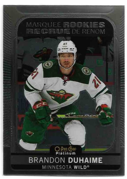 Marquee Rookies BRANDON DUHAIME 21-22 UD O-Pee-Chee OPC Platinum