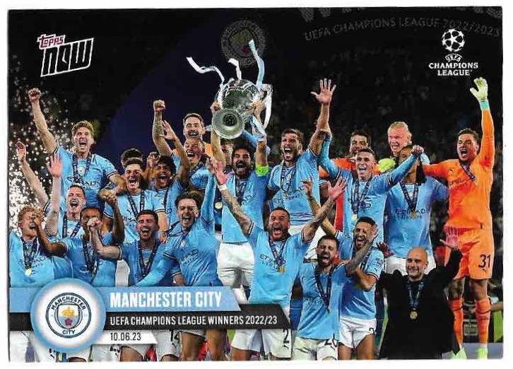 UEFA Champions League Winners MANCHESTER CITY 2023 Topps Now /4426