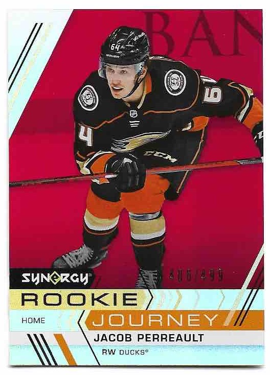 Rookie Red Journey Home JACOB PERREAULT 22-23 UD Synergy /499
