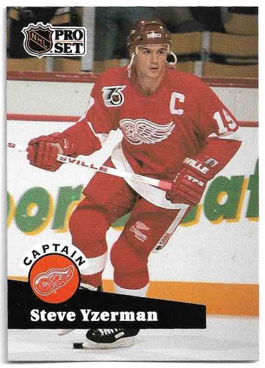 Captain STEVE YZERMAN 91-92 Pro Set