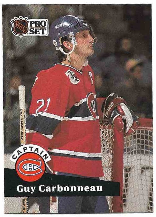 Captain GUY CARBONNEAU 91-92 Pro Set