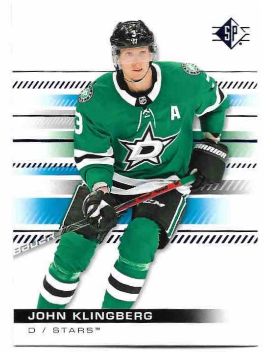 Blue JOHN KLINGBERG 19-20 UD SP Hockey