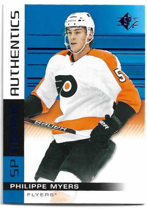 Blue SP Rookie Authentics PHILIPPE MYERS 19-20 UD SP Hockey
