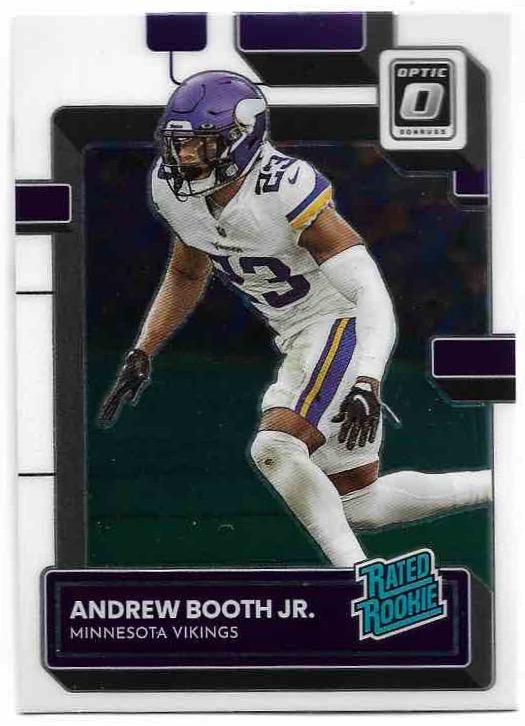 Rated Rookie ANDREW BOOTH JR. 2022 Panini Donruss Optic Football