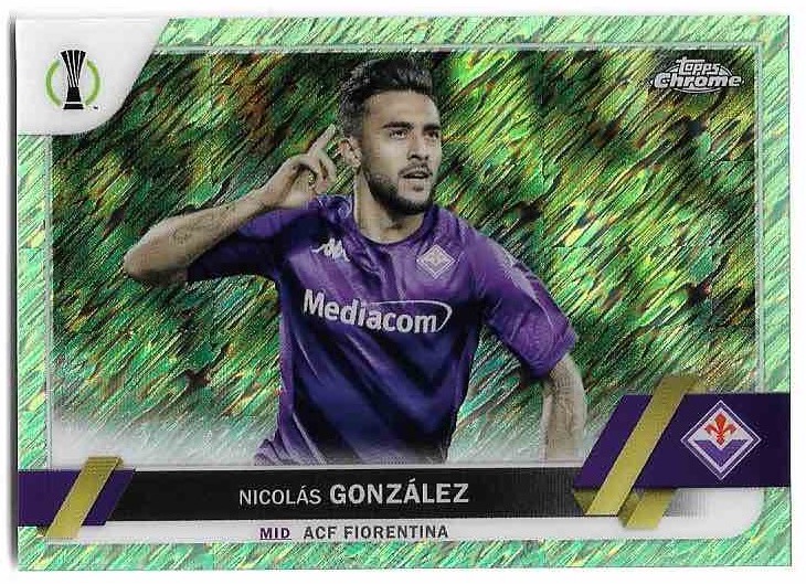Neon Green Shimmer NICOLAS GONZALEZ 22-23 Topps Chrome UEFA CC /399