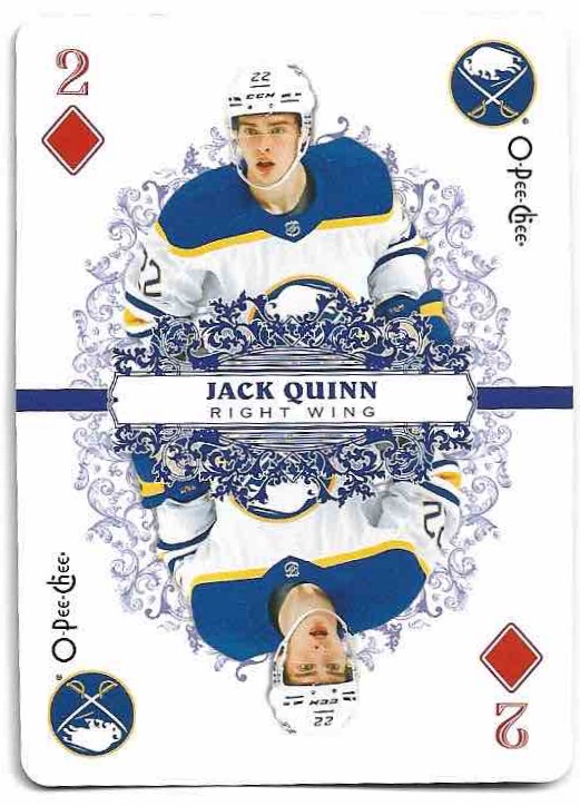 Rookie Playing Cards JACK QUINN 22-23 UD O-Pee-Chee OPC