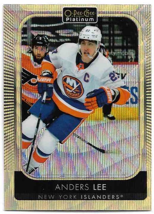 Neon Yellow Surge ANDERS LEE 21-22 UD O-Pee-Chee OPC Platinum