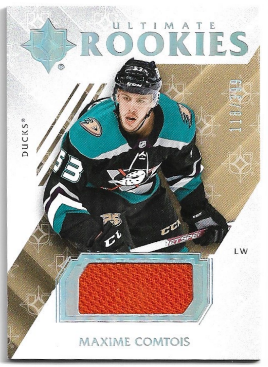 Jersey Ultimate Rookies MAXIME COMTOIS 18-19 UD Ultimate Collection /399