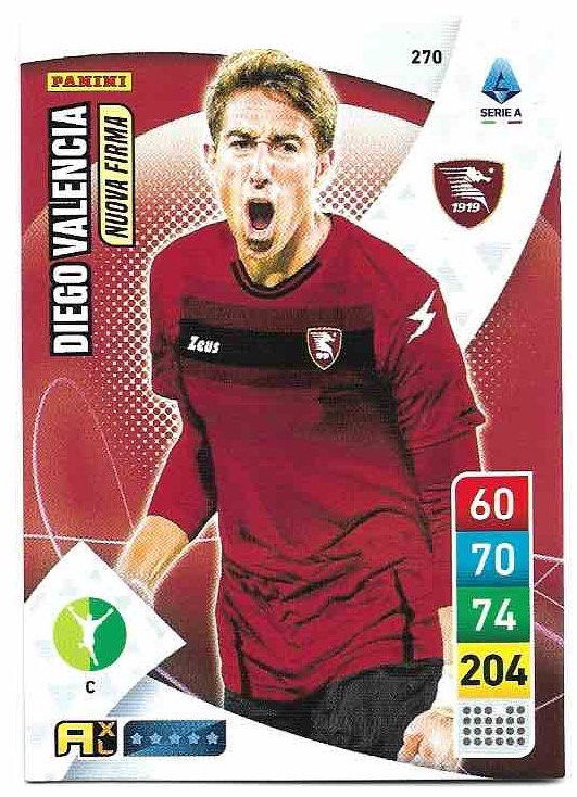 Nuova Firma DIEGO VALENCIA 22-23 Panini Adrenalyn Calciatori