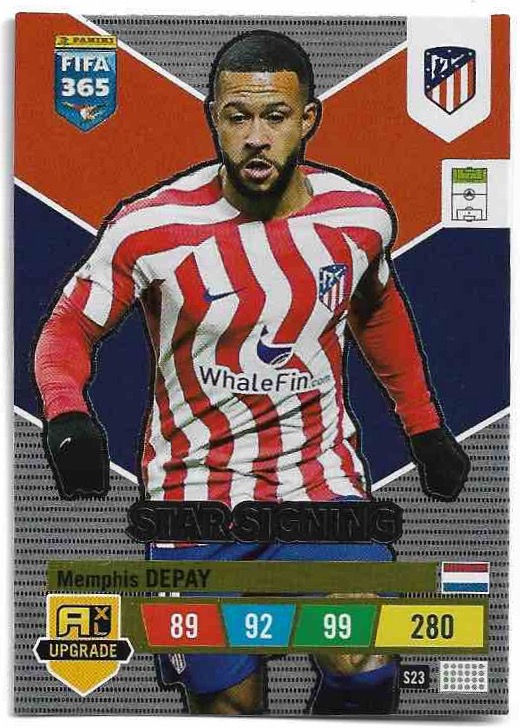Star Signing MEMPHIS DEPAY 2023 Panini FIFA 365