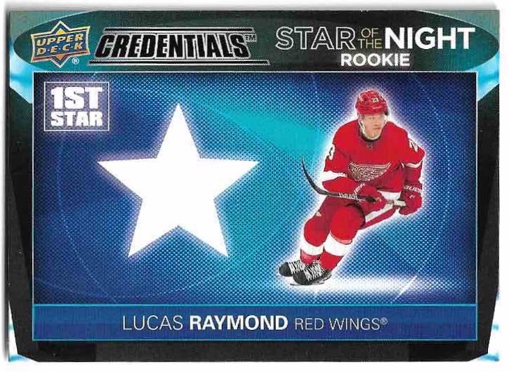 Rookie Star of the Night LUCAS RAYMOND 21-22 UD Credentials