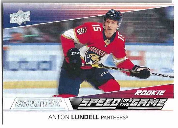 Rookie Speed of the Game ANTON LUNDELL 21-22 UD Credentials