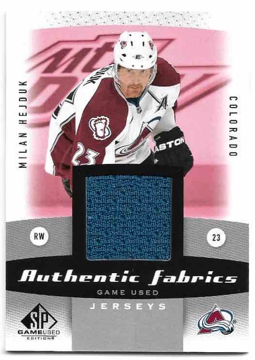 Jersey Authentic Fabrics MILAN HEJDUK 11-12 UD SP Game Used
