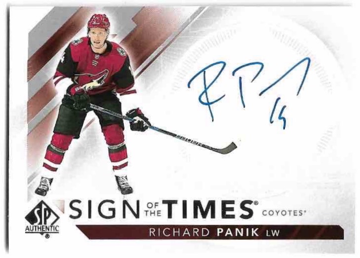 Auto Sign of the Times RICHARD PÁNIK 17-18 UD SP Authentic