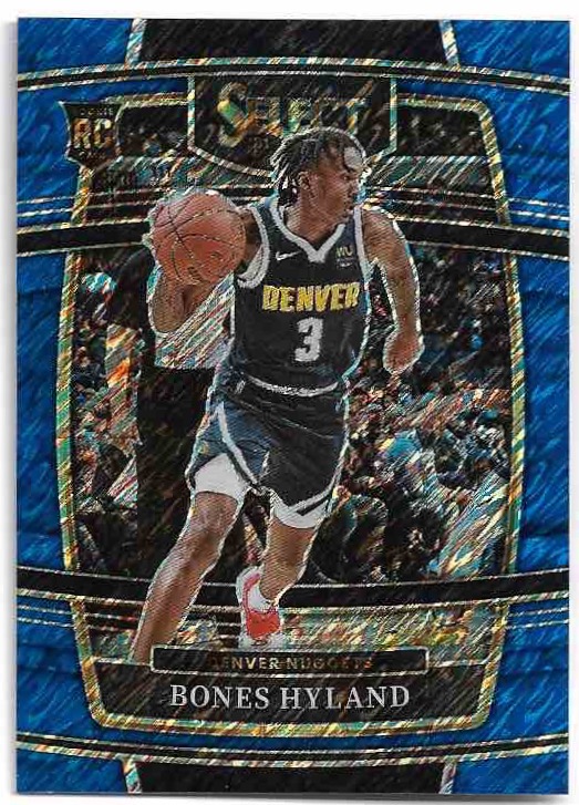 Rookie Blue Shimmer Prizm Concourse BONES HYLAND 21-22 Panini Select Basketball