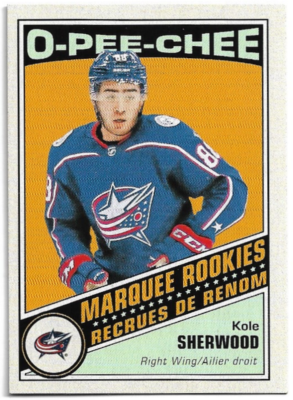 Marquee Rookies Retro KOLE SHERWOOD 19-20 UD O-Pee-Chee OPC